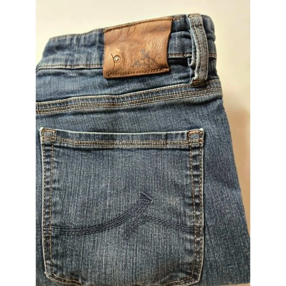 34 Heritage Courage Straight Leg Jeans Mens 34x32 Dark Wash Blue Denim Stretch